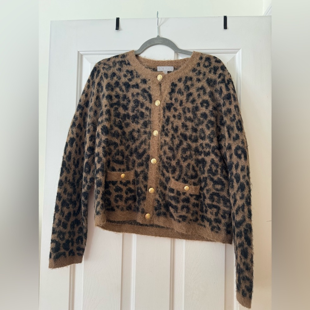 J. Crew Leopard Print Sweater - Brown and Black